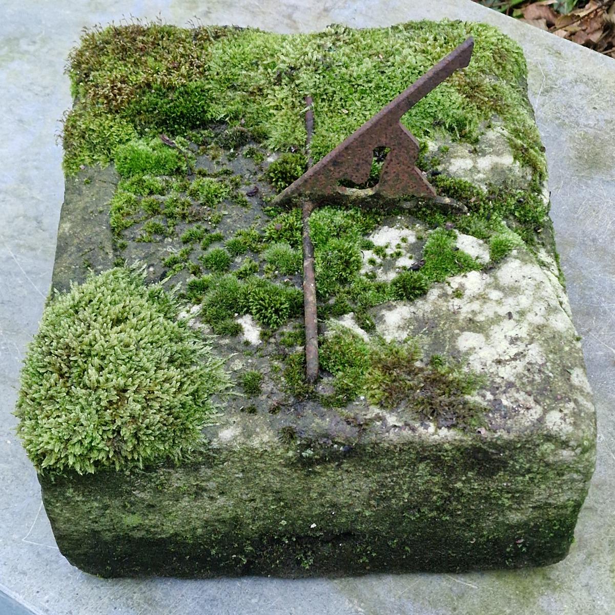 18thC mossy sundial