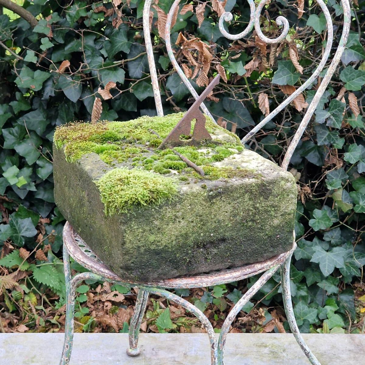 18thC mossy sundial