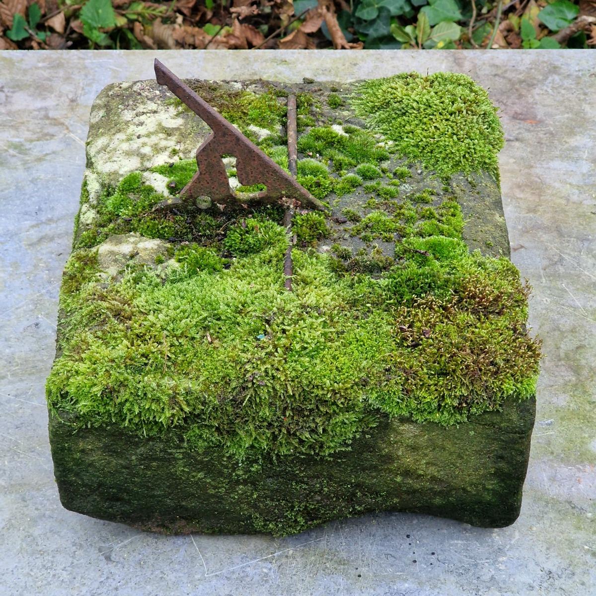 18thC mossy sundial