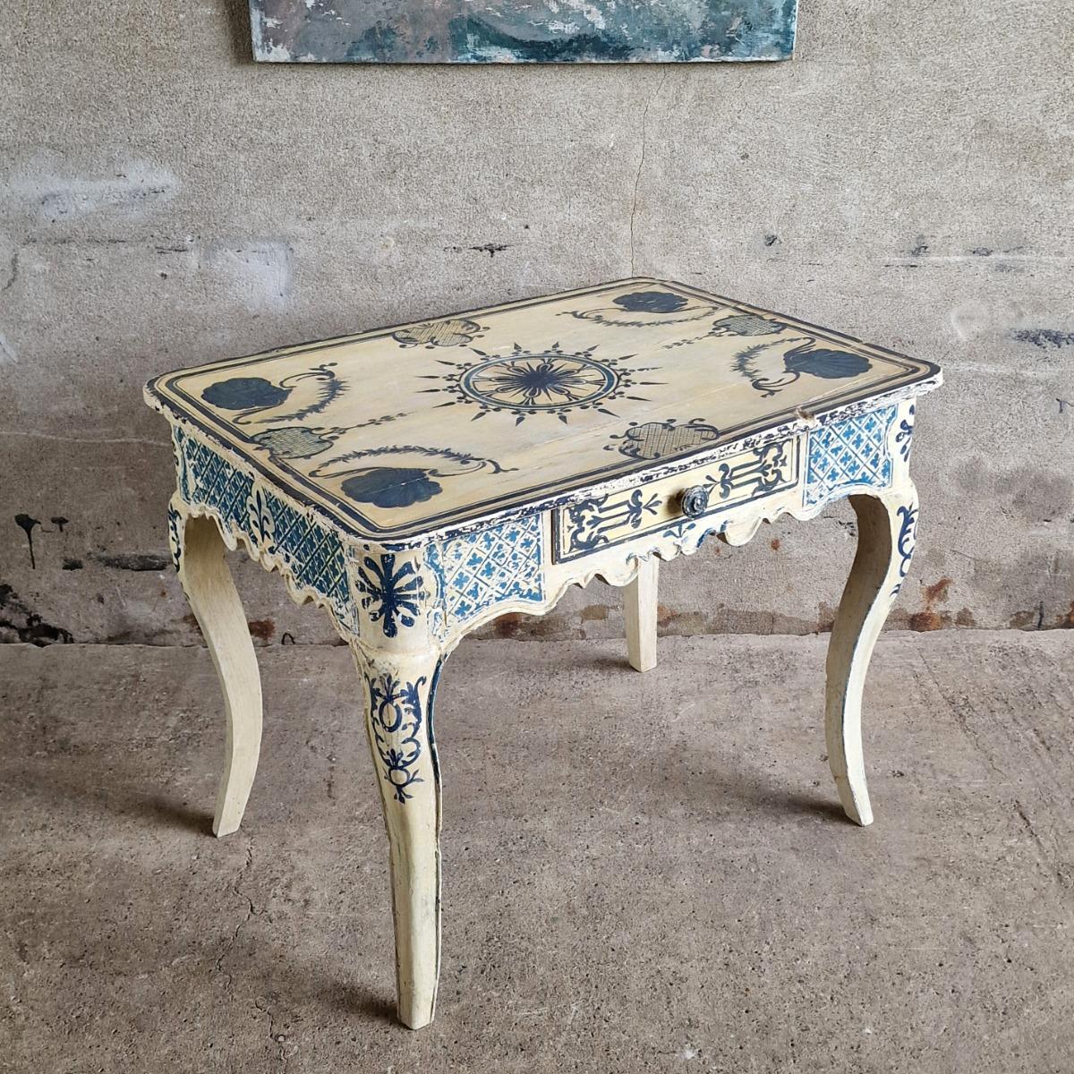 18thC painted side table