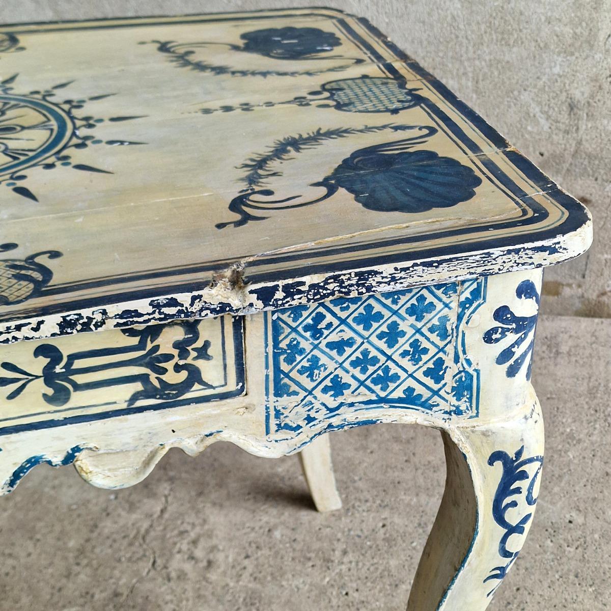 18thC painted side table