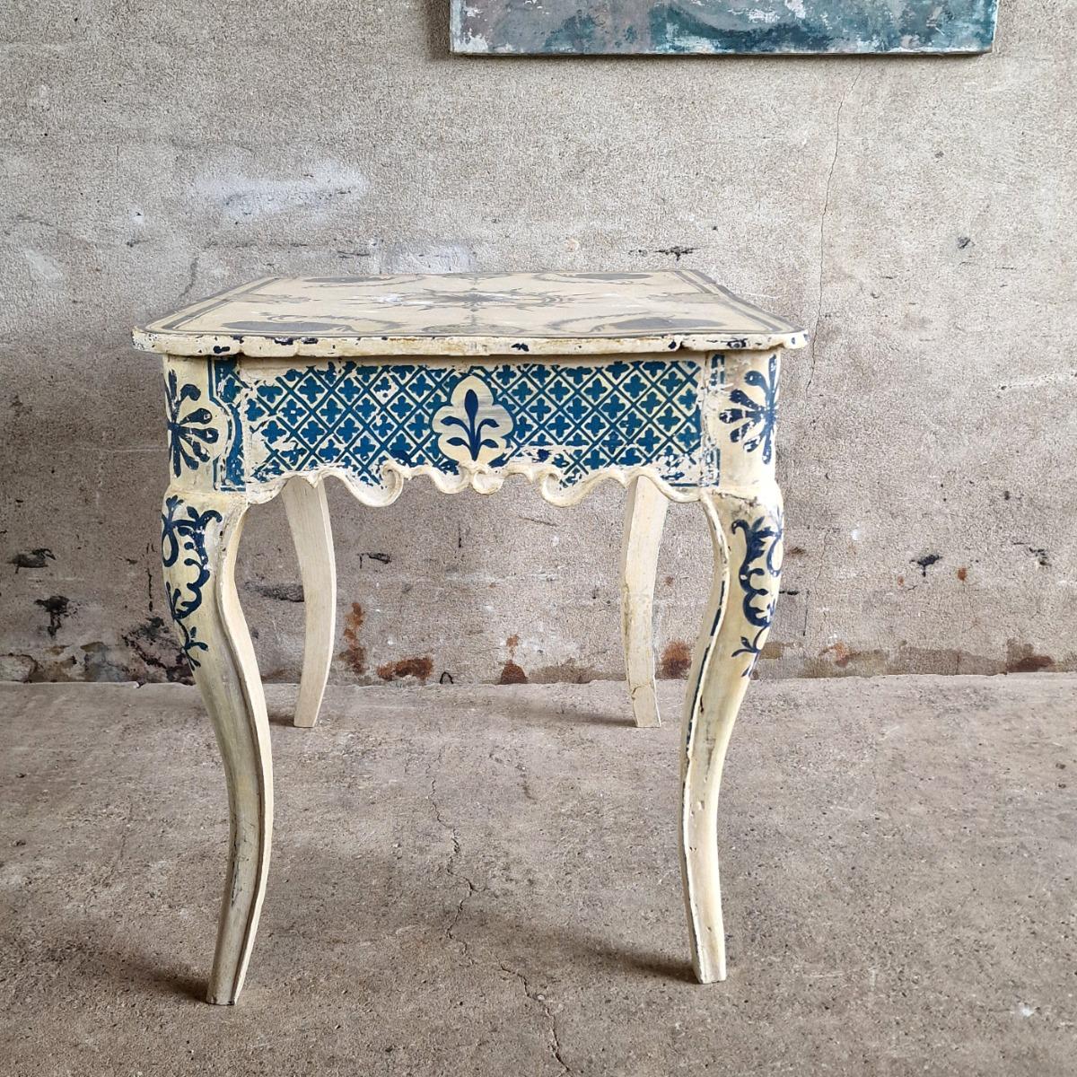 18thC painted side table