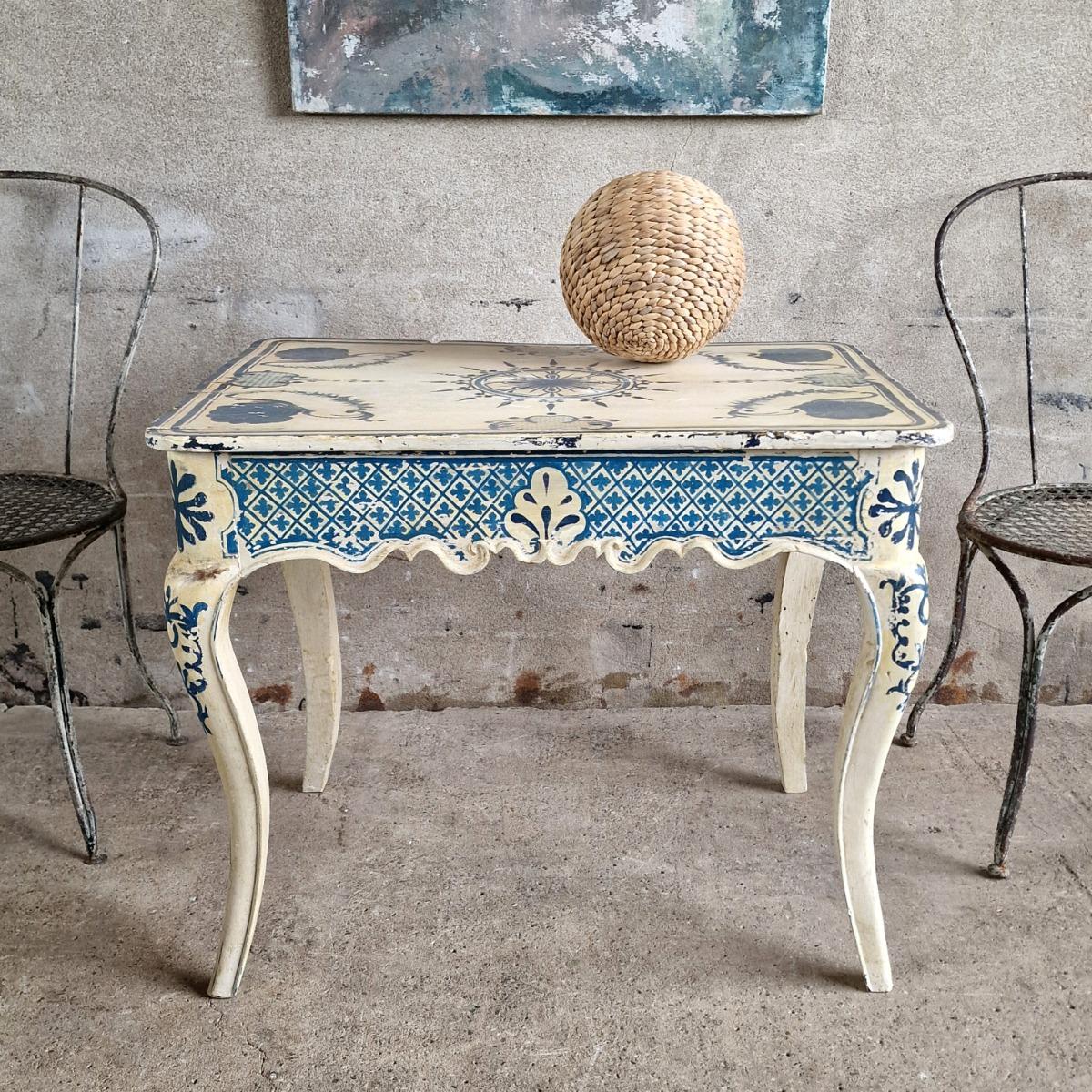 18thC painted side table