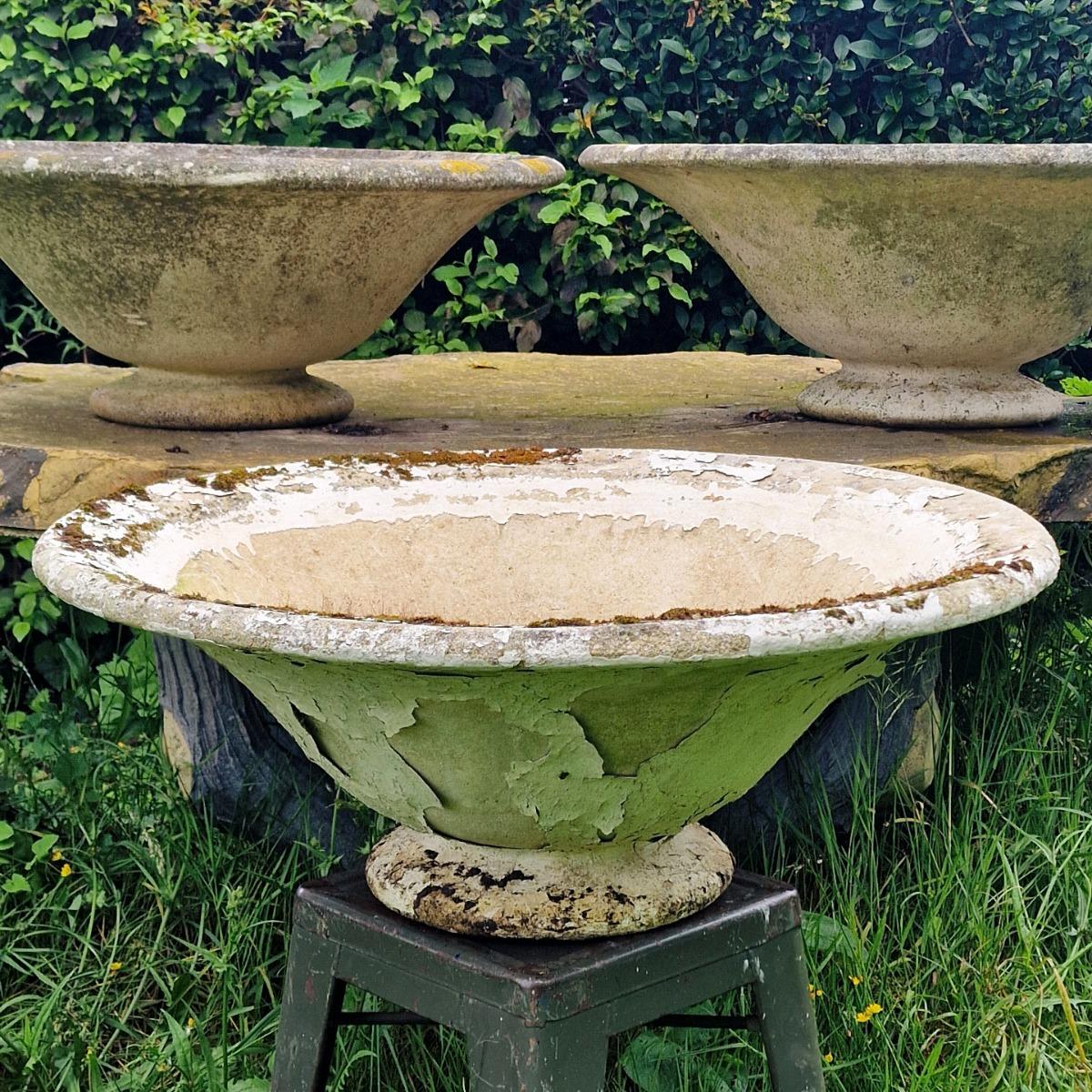 3 elegant bowl planters