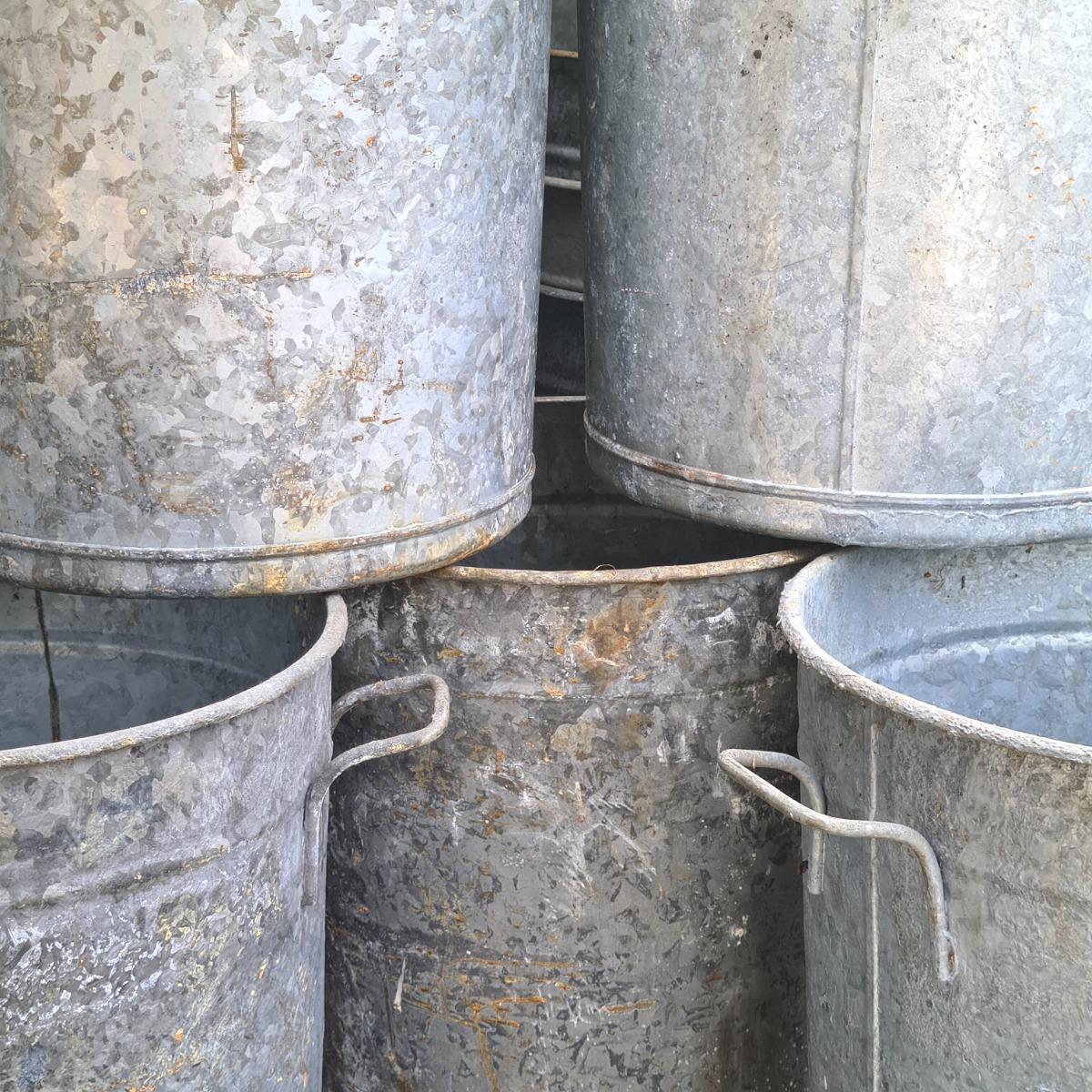 40 galvanized metal containers