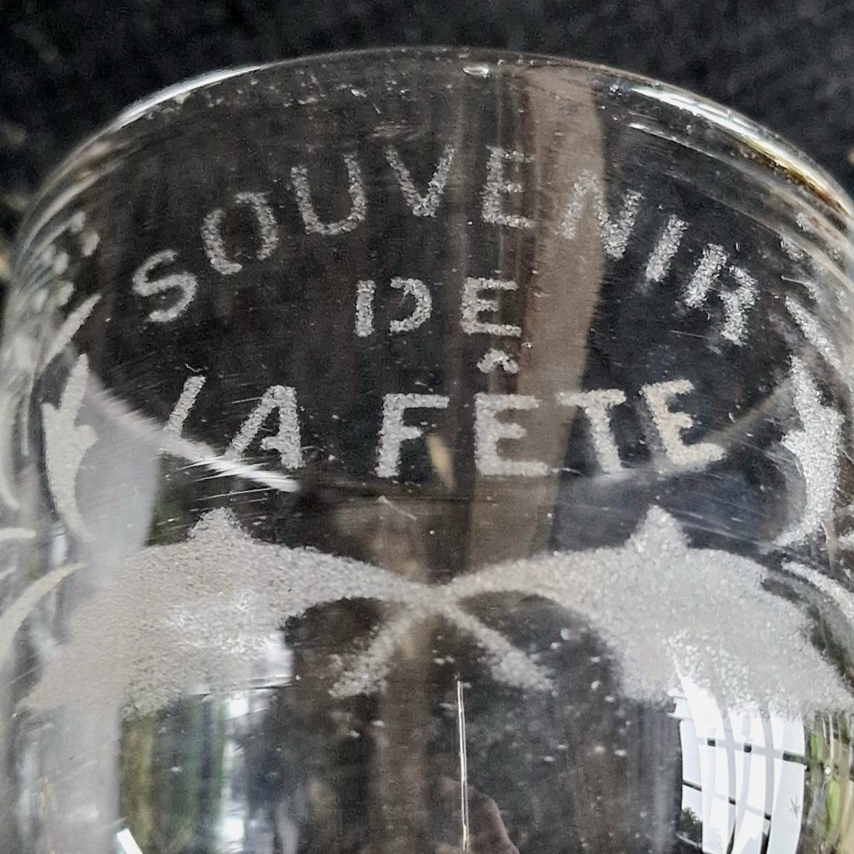 6 French 19thC wine glasses