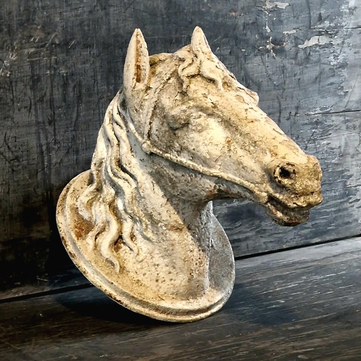 Cast iron horse stable sign