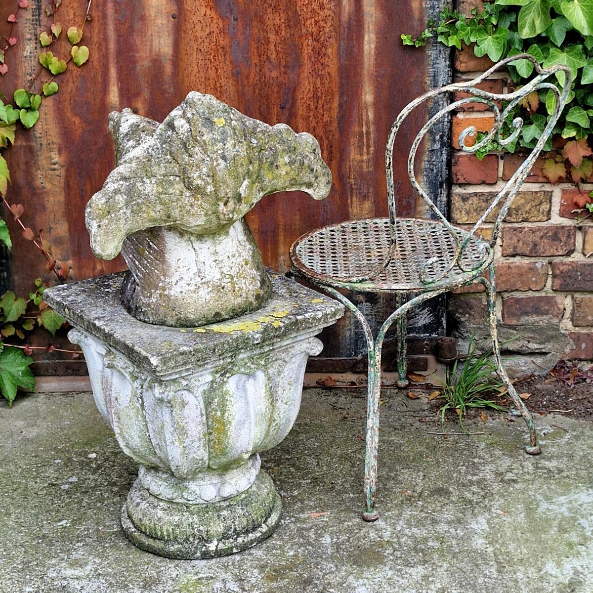 Cast stone grouse on base