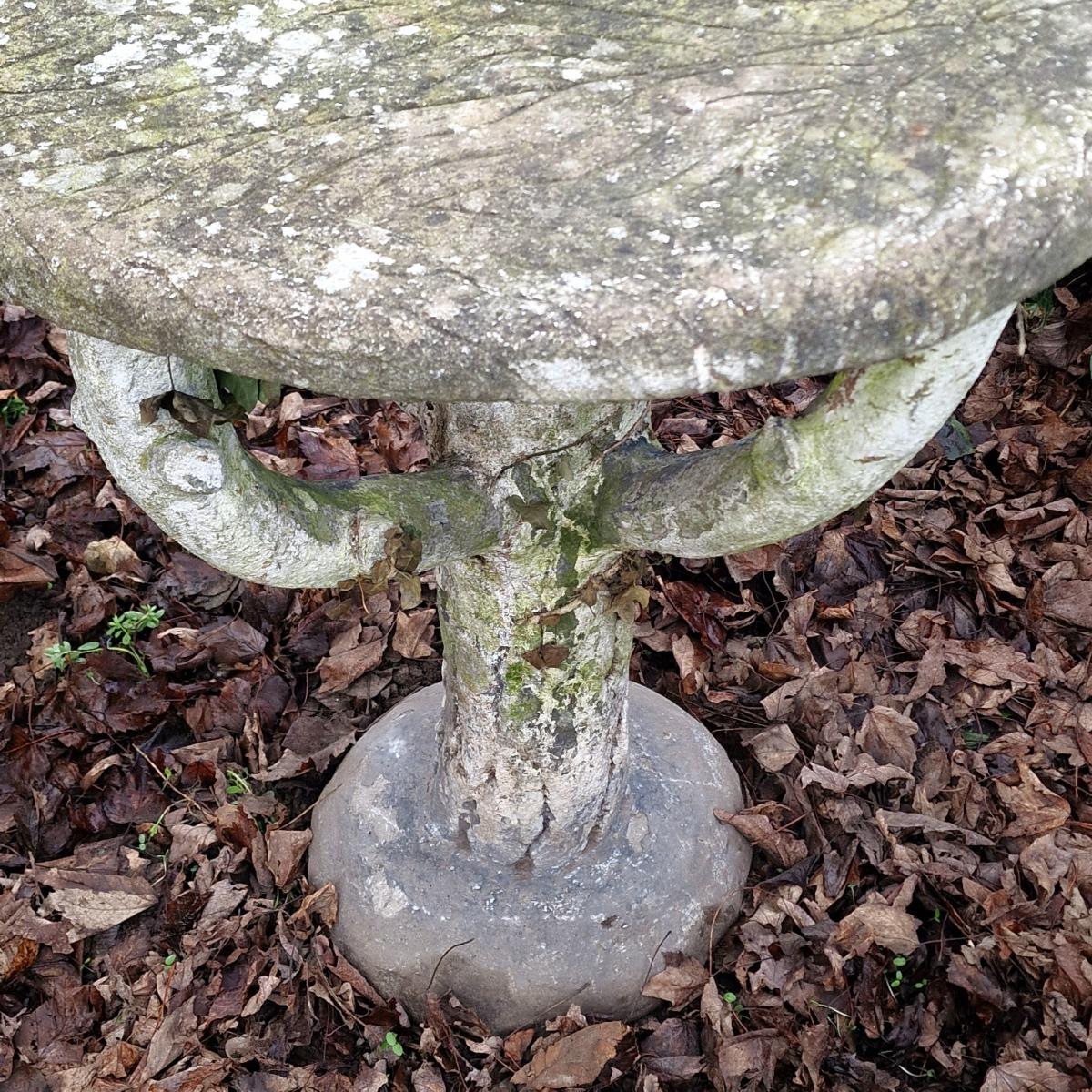 Faux-bois garden table