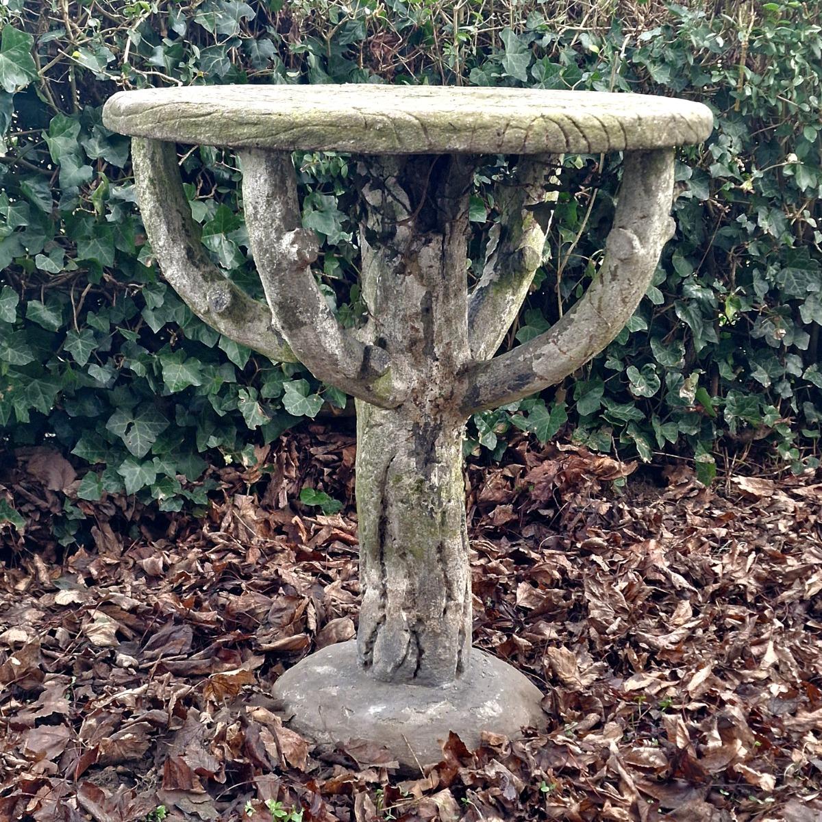 Faux-bois garden table