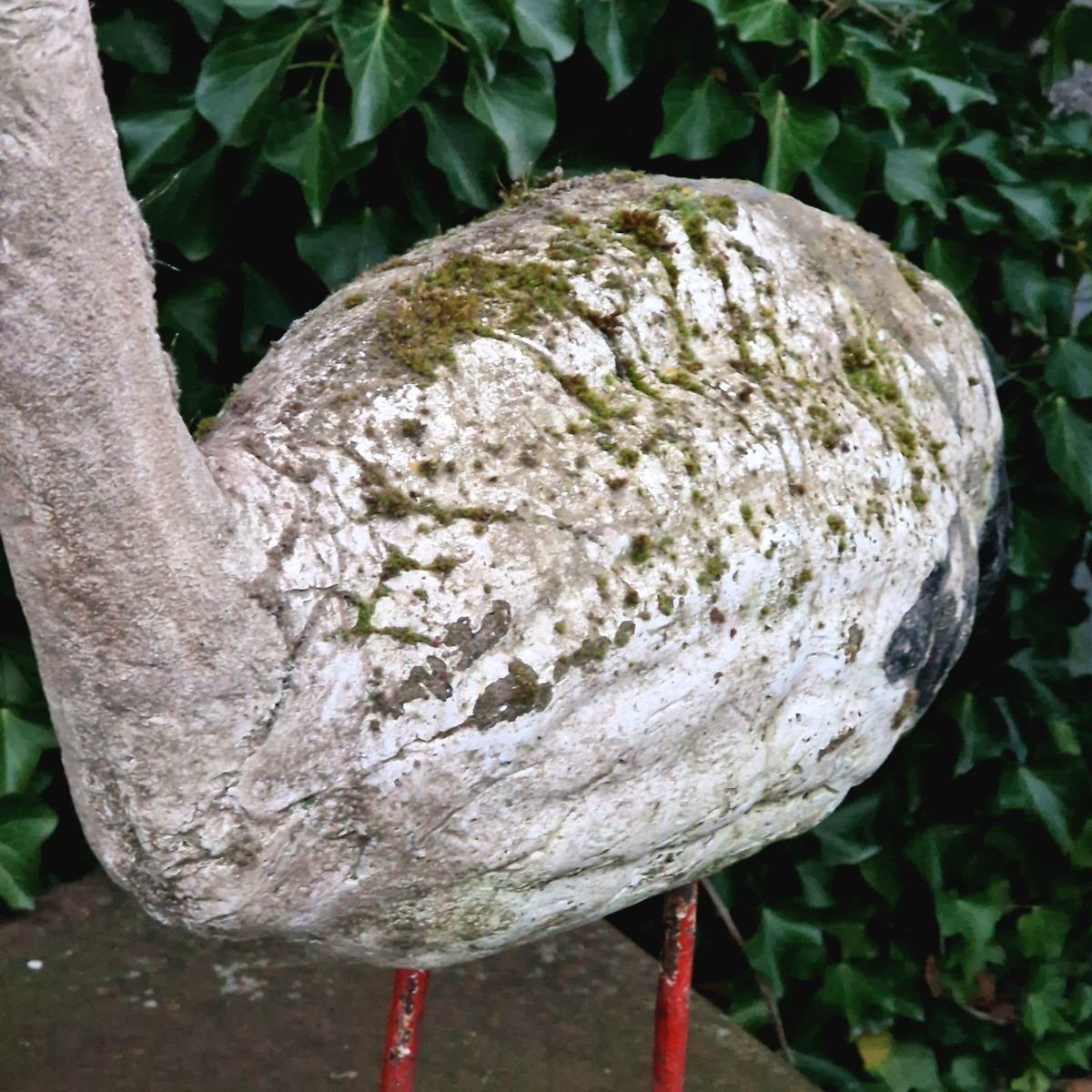 Large cast stone stork