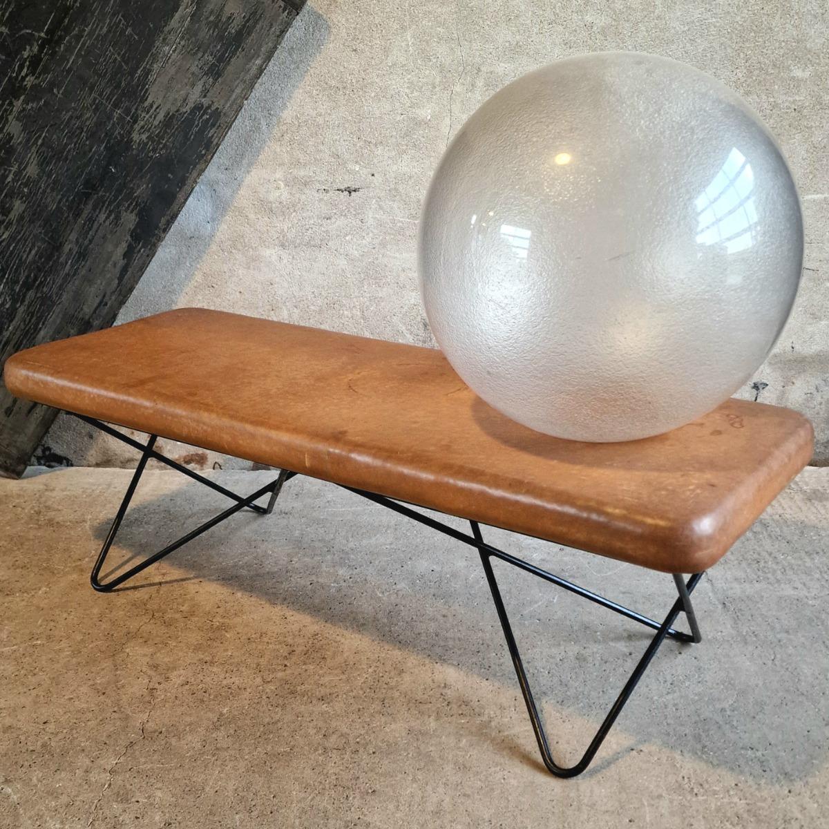 Leather bench or sidetable