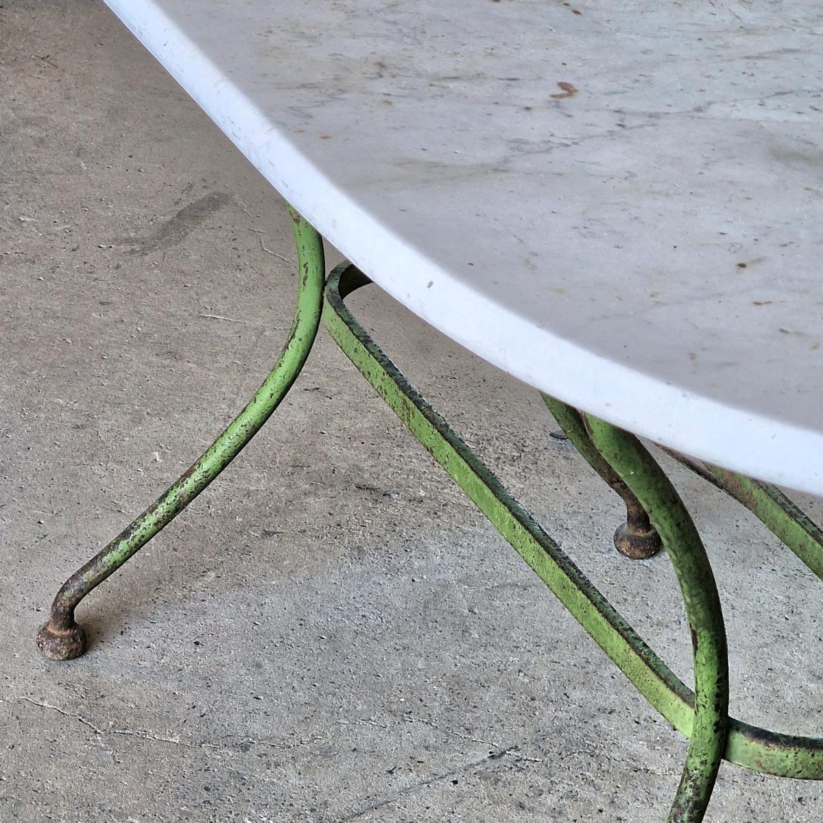 Marble top garden table