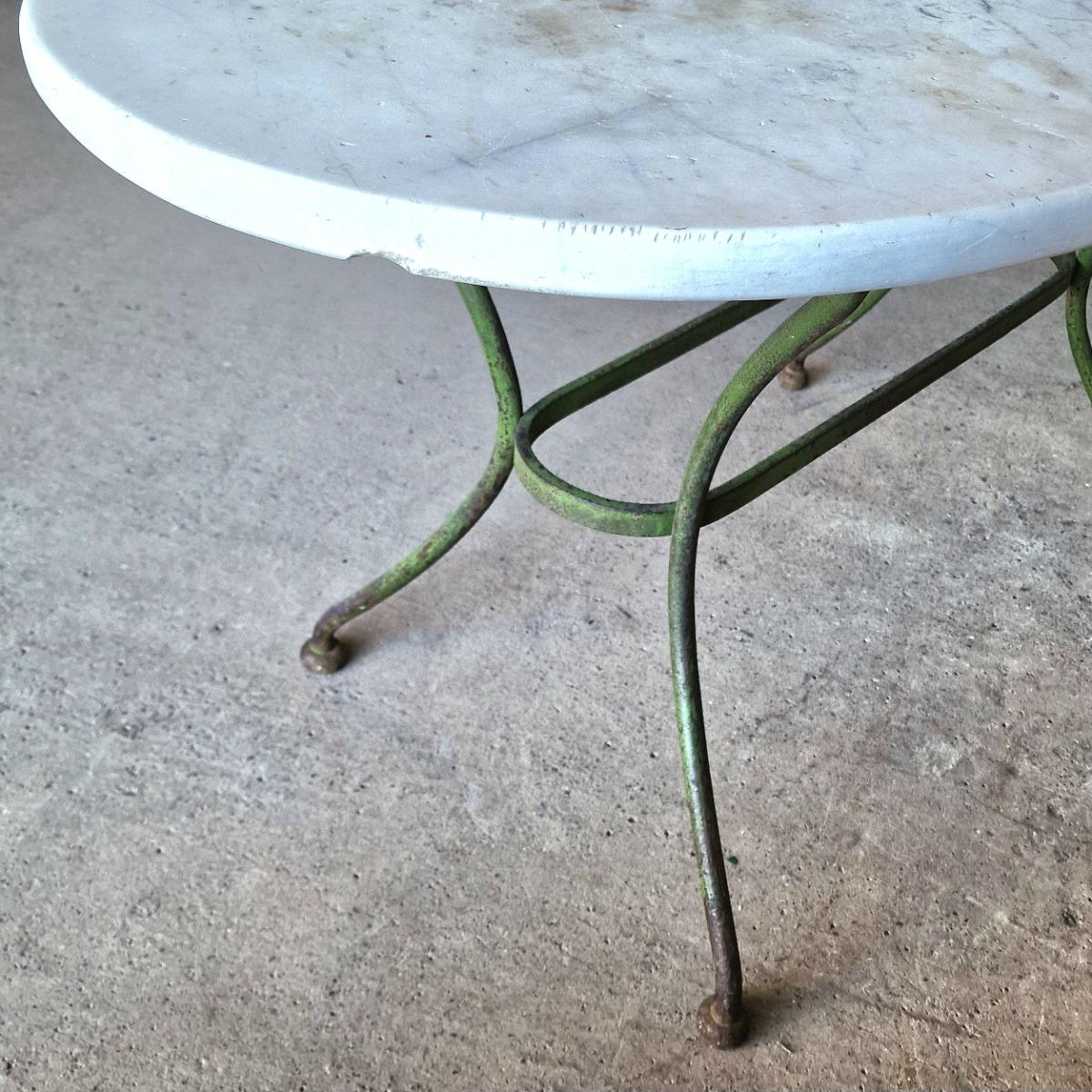 Marble top garden table