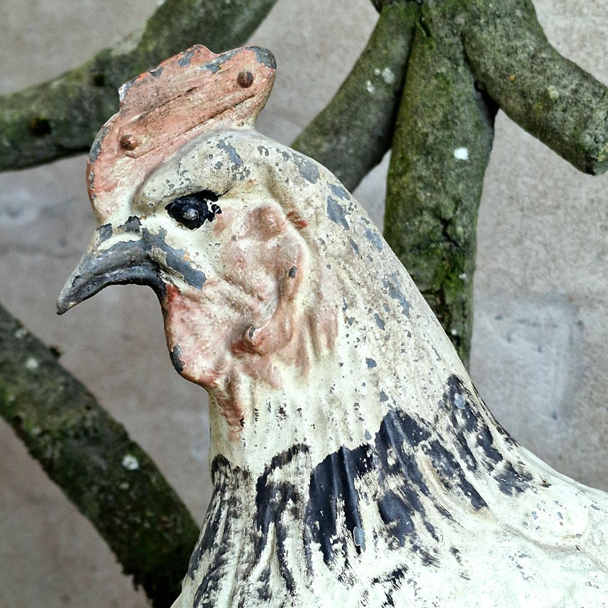 Old zinc rooster