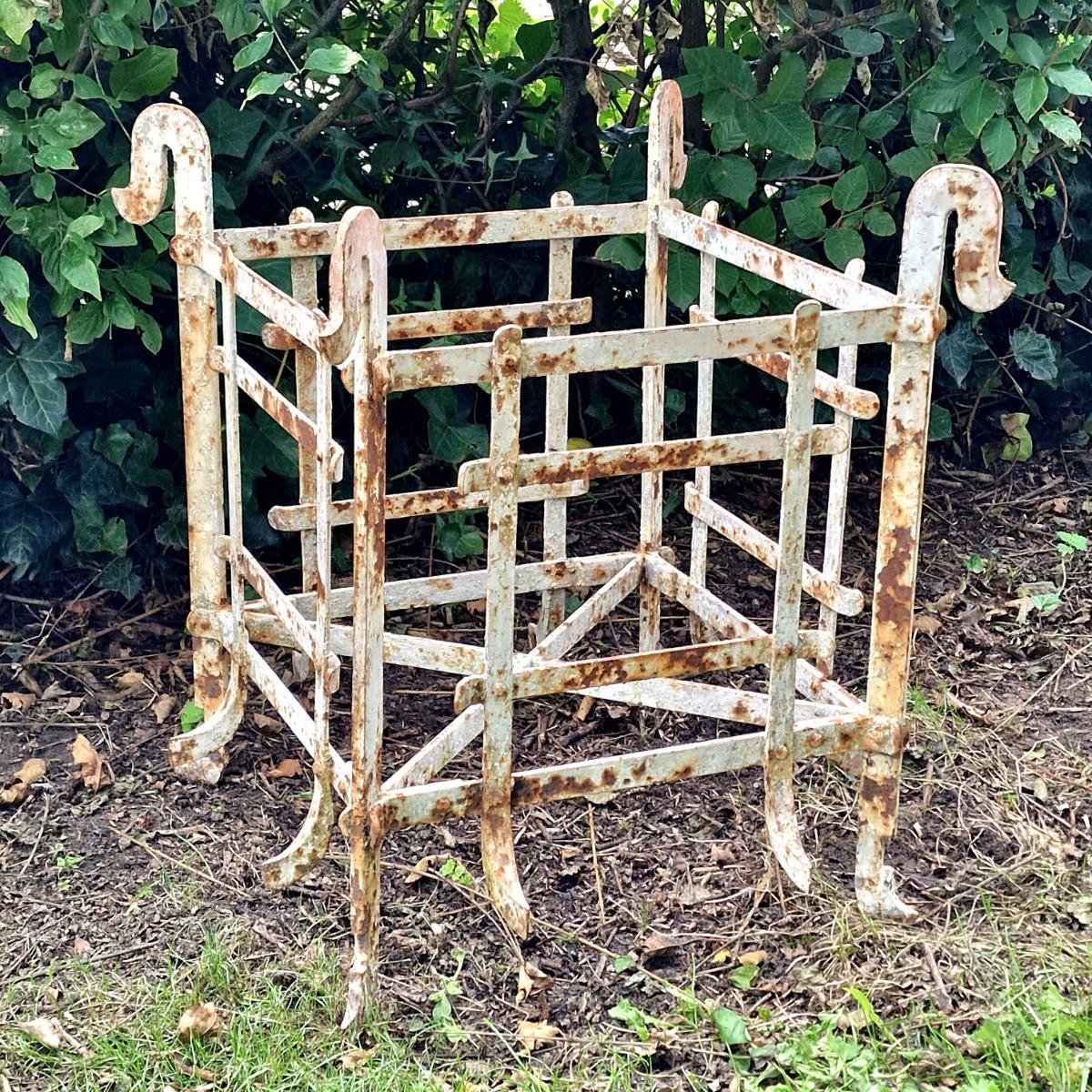 Pair of metal orangerie planters