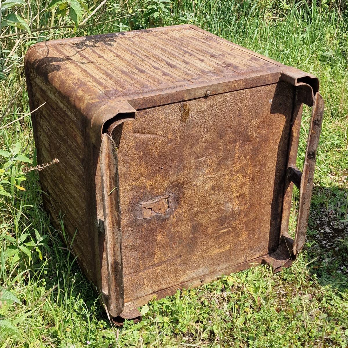 Pair of XL industrial orangerie planters