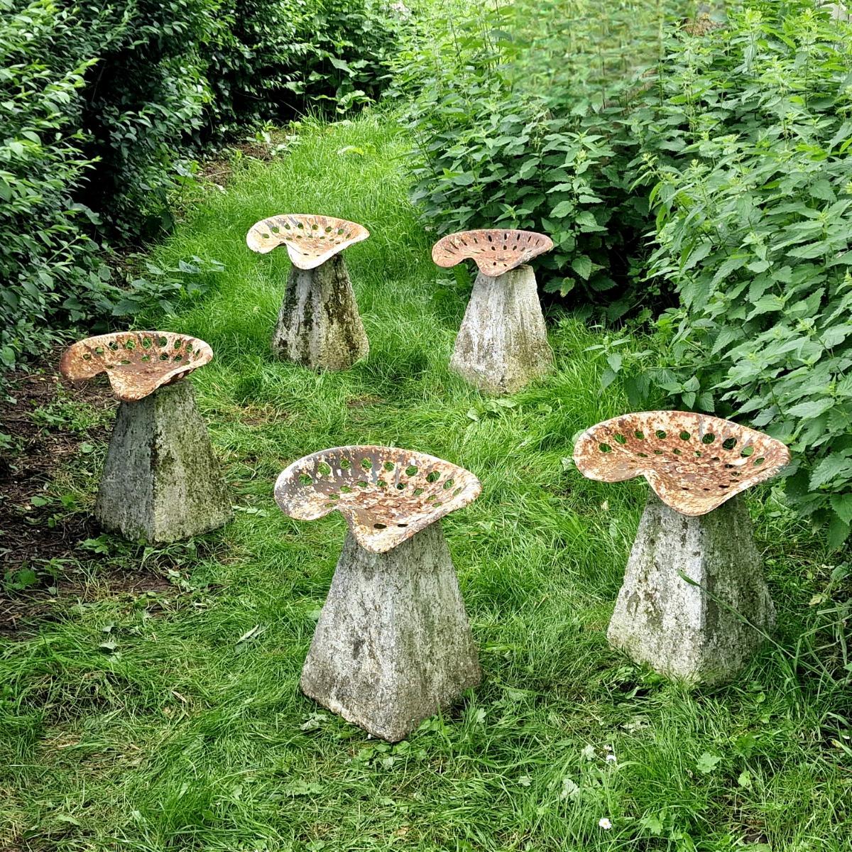 Set of 5 primitive stools