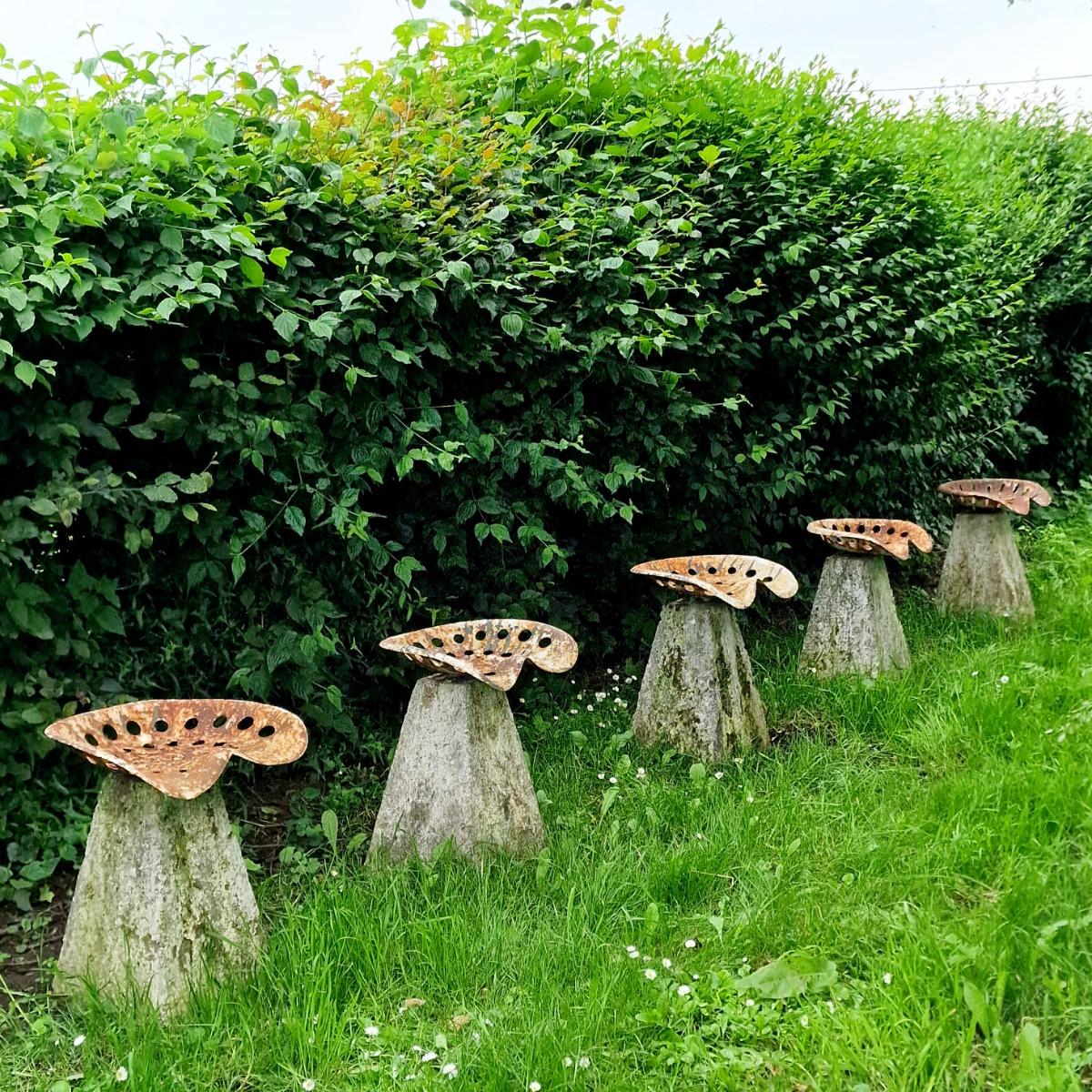 Set of 5 primitive stools