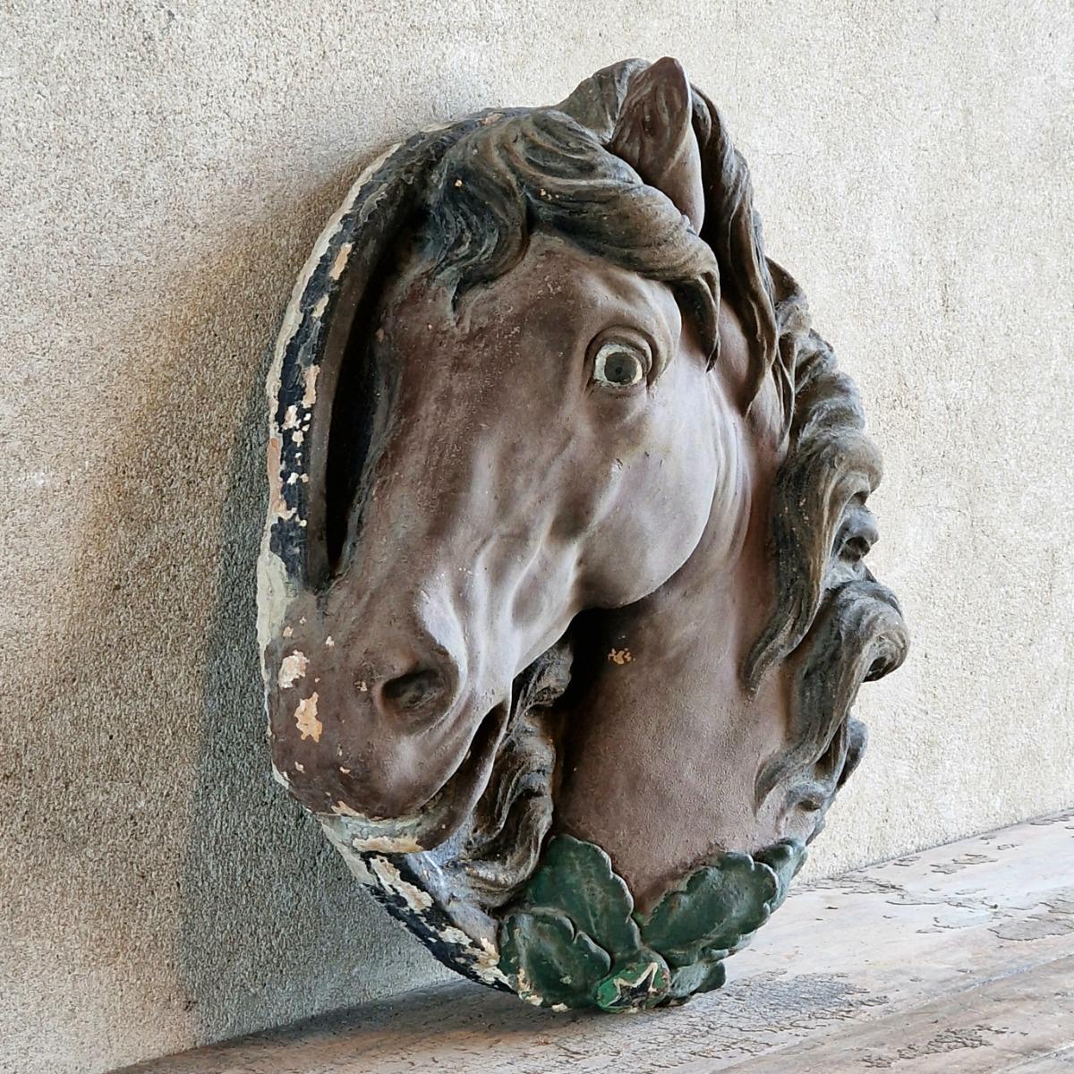 Terra cotta horse stable sign