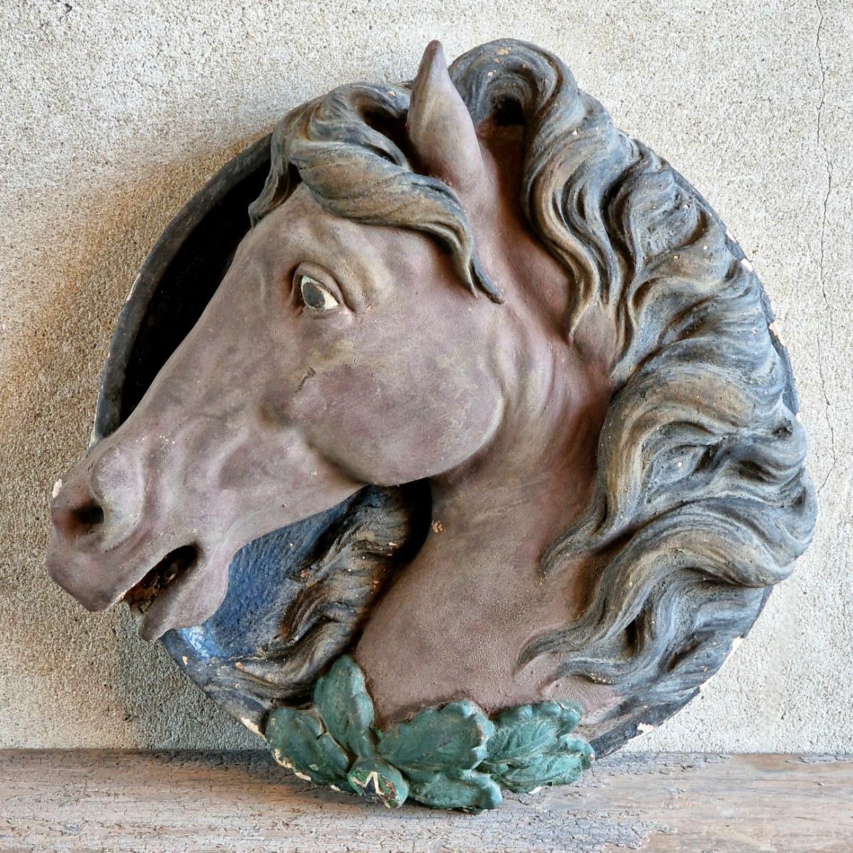 Terra cotta horse stable sign